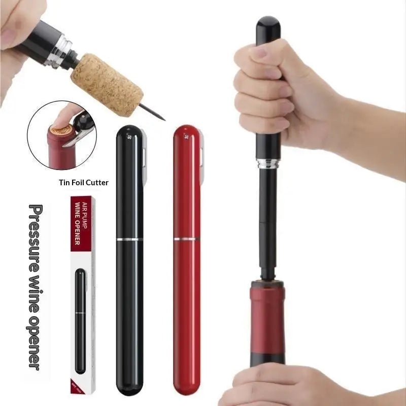 2-in-1 Air Pressure Wine Opener & Foil Cutter – Spill-Free Wine Opener SPOT