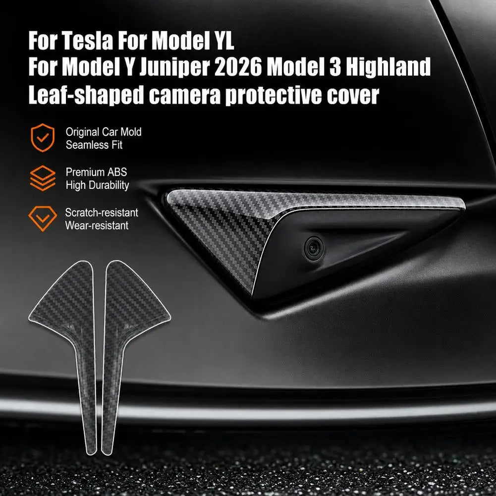 Tesla Model Y & Model 3 Side Camera Cover – Matte Black ABS Camera Protection Cover SPOT