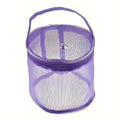 Nylon Mesh Yarn Storage Bag with Zipper – Knitting Organizer Yarn Storage Bag SPOT PURPLE