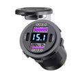 Dual QC3.0 & USB-C Flush Car Charger Socket – LED Voltage Display Car Charger Socket SPOT Without Cable