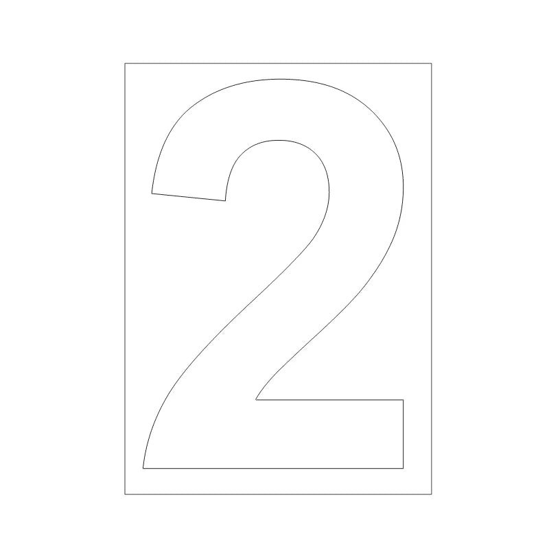 Weatherproof Wheelie Bin Number Stickers | Self-Adhesive PVC Bin Number Stickers SPOT A2