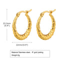 Women's 18K Gold Heart Hoop Earrings – Stainless Steel Hoop Earrings SPOT EH-598G