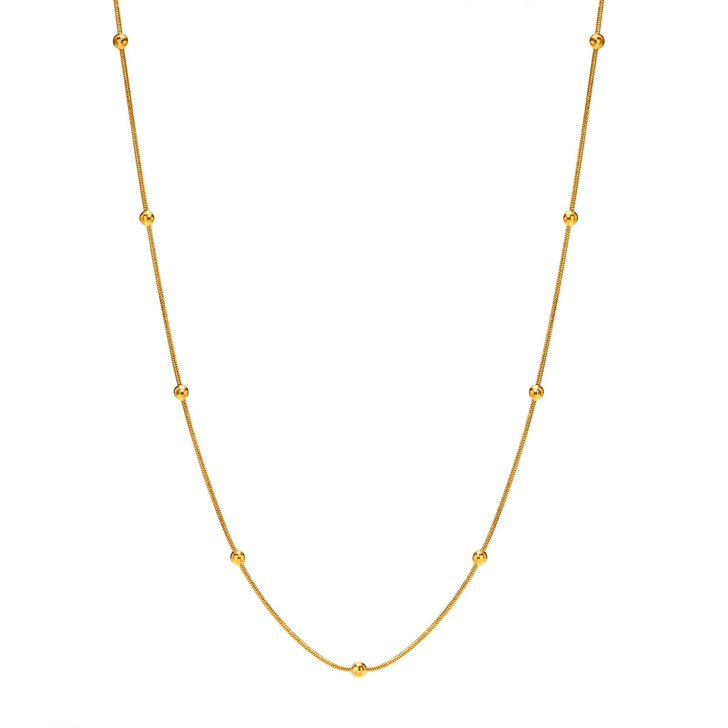 Meaeguet 1mm Ball Chain Necklace – Stainless Steel Women's Ball Chain Necklace SPOT NC-1291G