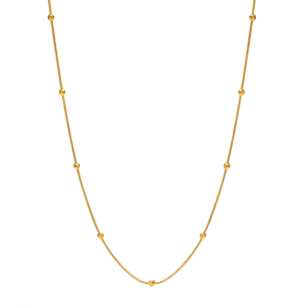Meaeguet 1mm Ball Chain Necklace – Stainless Steel Women's Ball Chain Necklace SPOT NC-1291G
