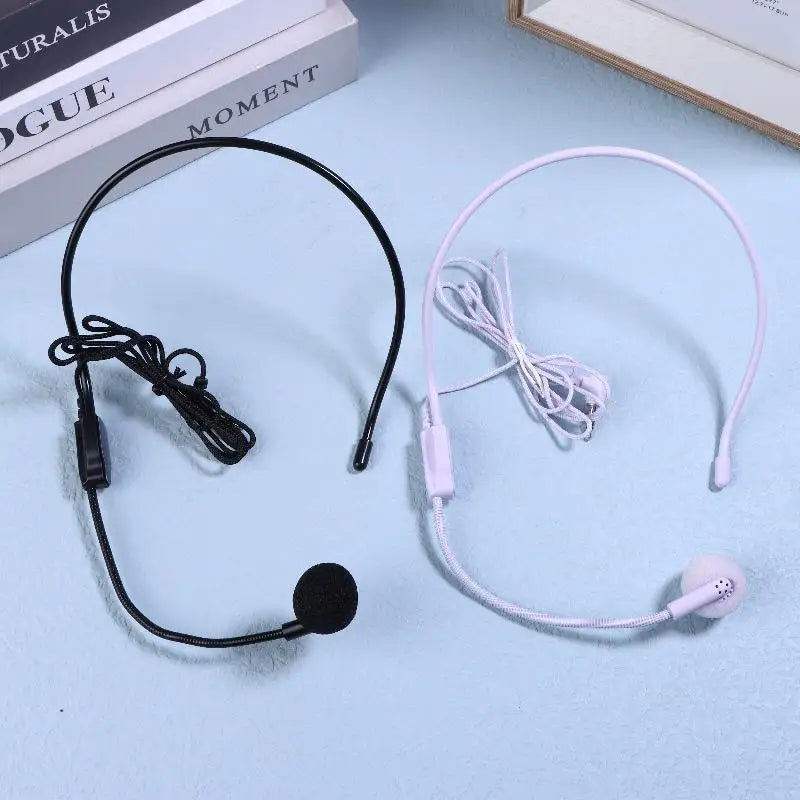 Wired 3.5mm Head-Mounted Headset Mic for Teaching & Lectures Headset Microphone SPOT