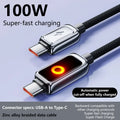 100W USB-C Fast Charging Cable with Breathing Light & Auto Off USB-C Charging Cable SPOT 100W C-C 2m