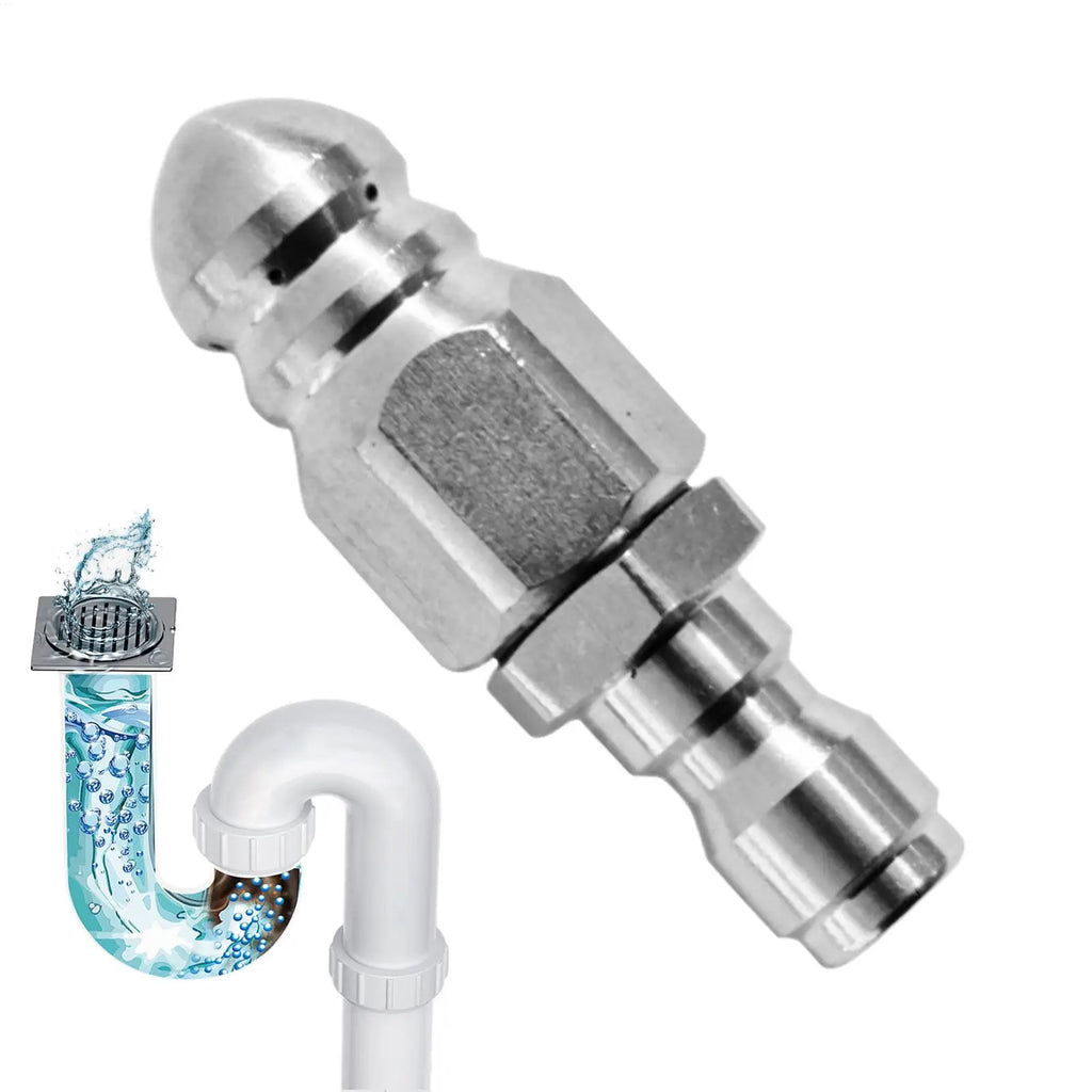 1/4" Stainless Steel Sewer Jetter Nozzle for Pressure Washers Drain Jetter Nozzle SPOT