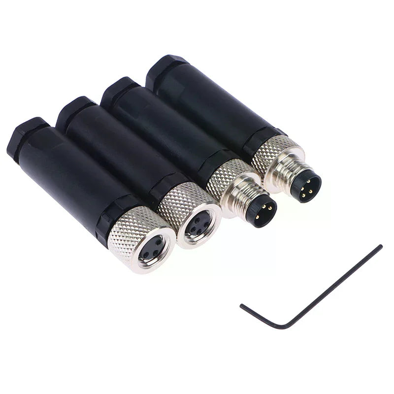 M8 Waterproof Sensor Connector Set – 3/4 Pin Male & Female Plugs Sensor Connector SPOT