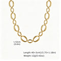 Chunky Oval Link Chain Necklace – Stainless Steel, Women Chain Necklace SPOT Necklace-NC-2398G