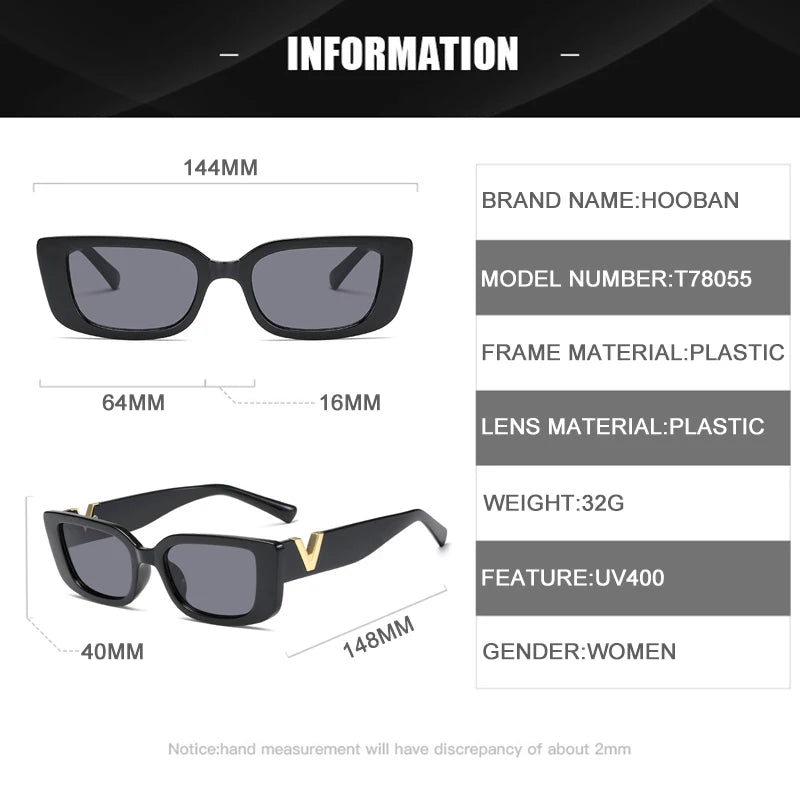 Women's Cat Eye Rectangle Sunglasses UV400 – Luxury V Style Fashion Sunglasses SPOT