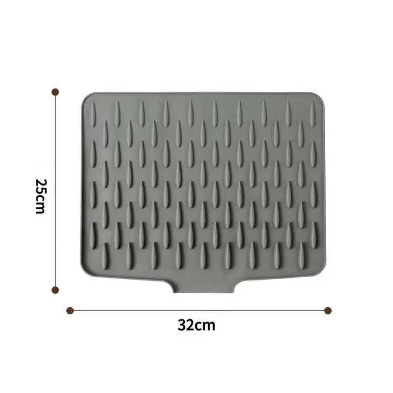 Silicone Dish Drying Mat – BPA-Free Non-Slip Sink Drain Pad Dish Drying Mat SPOT Gray S