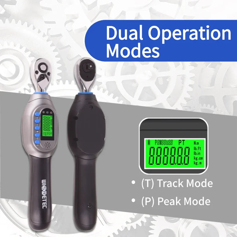 WISRETEC Digital Torque Wrench ±2% Precision | T/P Dual Mode Digital Torque Wrench SPOT