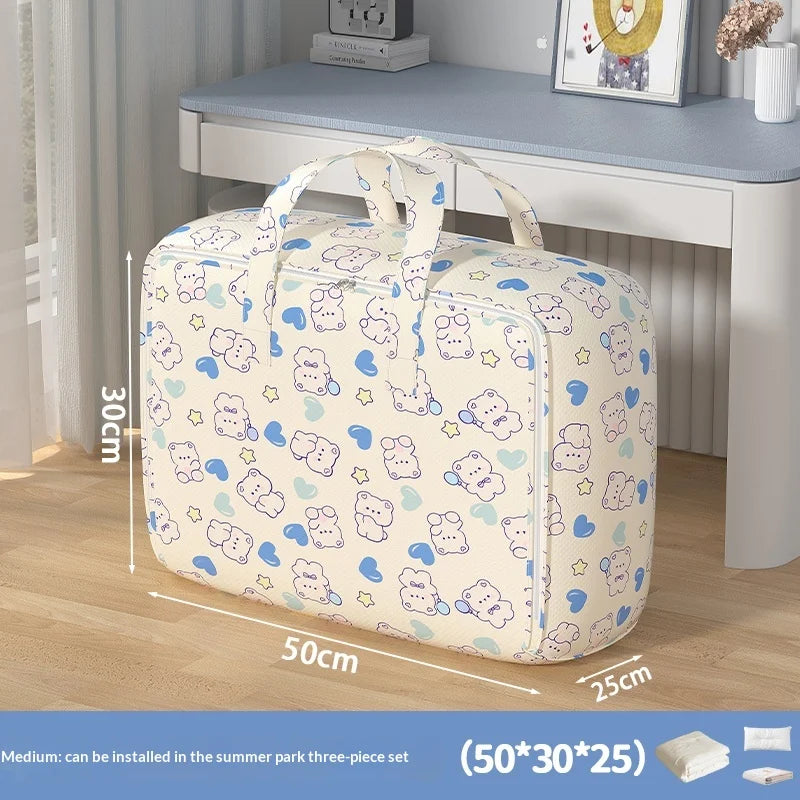 Foldable Luggage Organizer Bag – Cute Bear, Large Capacity Travel Organizer Bag SPOT M