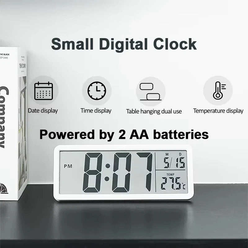 Digital LCD Wall Clock – Alarm, Temperature & Humidity Display Digital Wall Clock SPOT