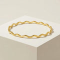 Wavy Gold Bangle Bracelet – Stainless Steel Minimalist Jewelry Bangle Bracelet SPOT Default Title