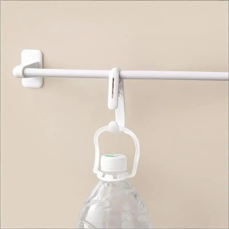 10-Pack 2-in-1 Plastic Hanging Clips – Hook & Clamp Organizer Hanging Clip Organizer SPOT