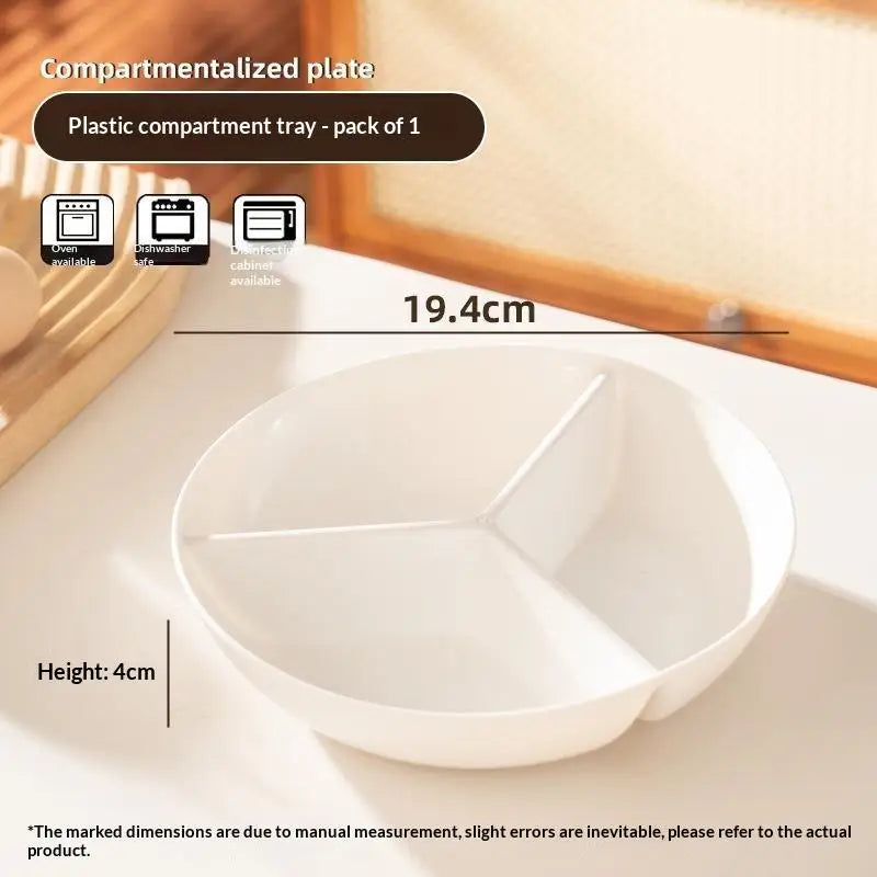 3-Compartment Round Dinner Plate – BPA-Free Kids Plate Divided Dinner Plate SPOT A1