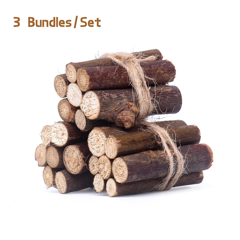 3-Pack 1:12 Dollhouse Miniature Firewood Bonfire Bundles Dollhouse Accessory SPOT