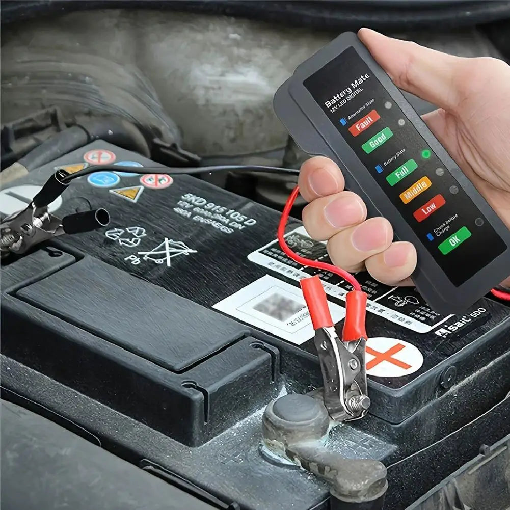 12V Car Battery & Alternator Tester – 6 LED Diagnostic Tool Automotive Diagnostic Tool SPOT