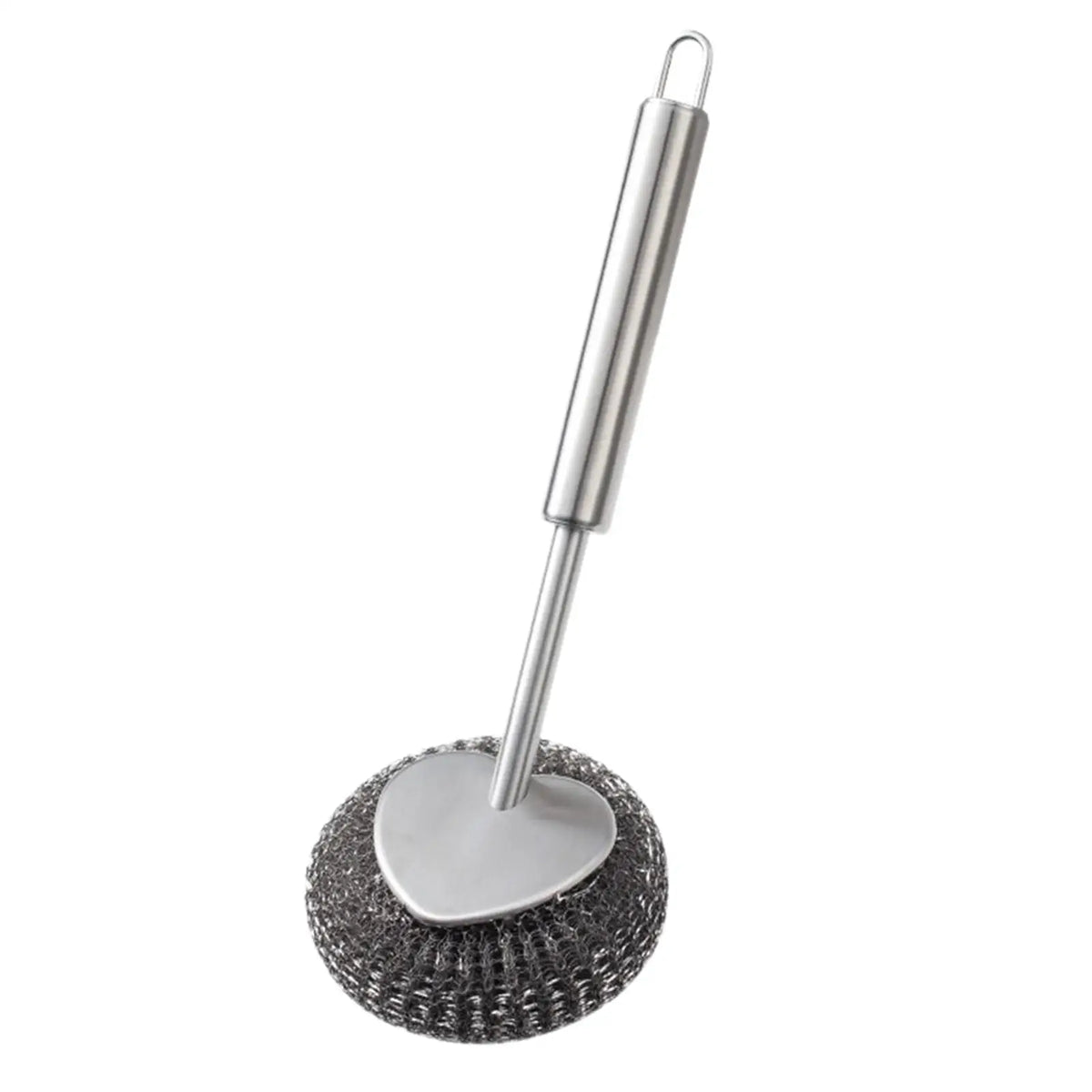 Steel Scrubber Brush with Handle – Cast Iron & Skillet Cleaner Kitchen Scrubber Brush SPOT