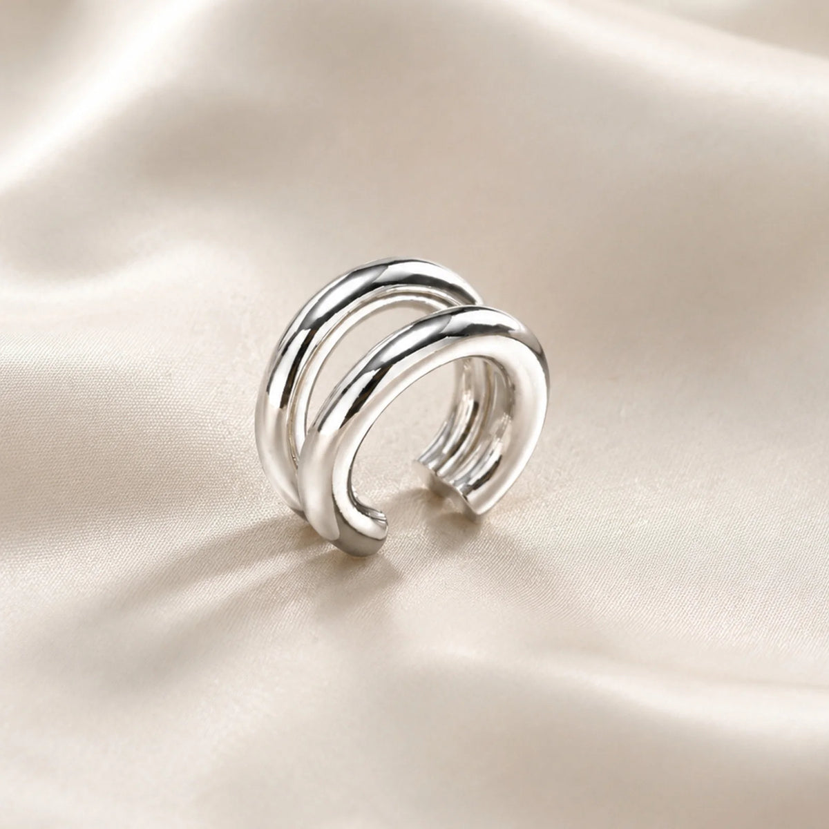 Double Layer C-Shaped Ear Cuff – No-Piercing Cartilage Clip Ear Cuff Earring SPOT