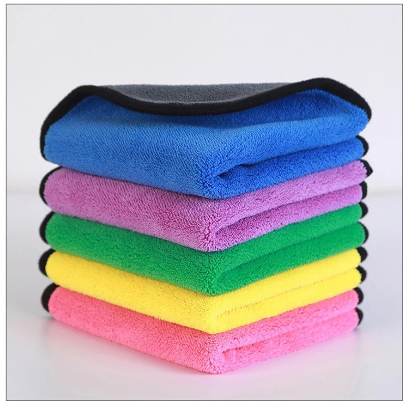 5-Pack Dual-Sided Coral Fleece Cleaning Cloths | Lint-Free Cleaning Cloths Set SPOT