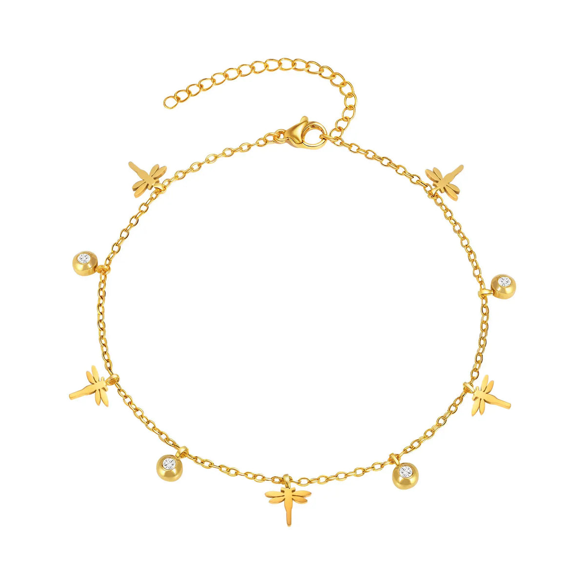 Waterproof Stainless Steel Dangle Anklet – Adjustable Women's Fashion Anklet SPOT JC-224G04