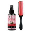 LOCKMIO Heat Protect Spray – Anti-Frizz Coconut Oil Conditioner Heat Protect Spray SPOT 100ml-9row-brush