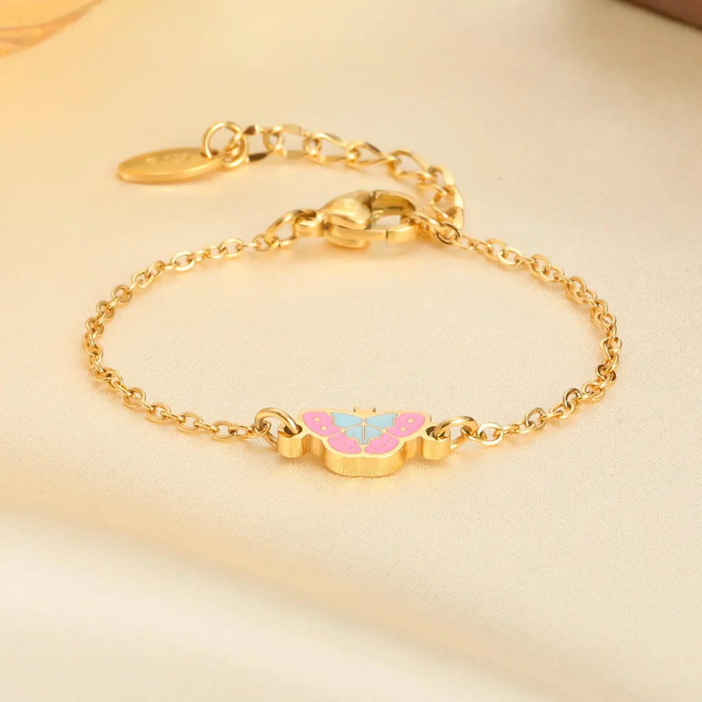 Baby Butterfly Bracelet – Gold Hypoallergenic Stainless Steel Baby Jewelry Bracelet SPOT
