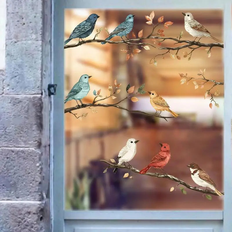Watercolor Bird & Branches Removable Window Wall Sticker Wall Decal Sticker SPOT