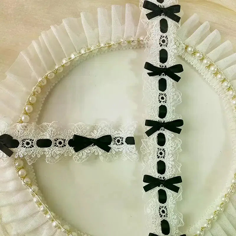 Monitor Decor Strip Sticker – Black Bow Lace Wings Design Monitor Decor Sticker SPOT