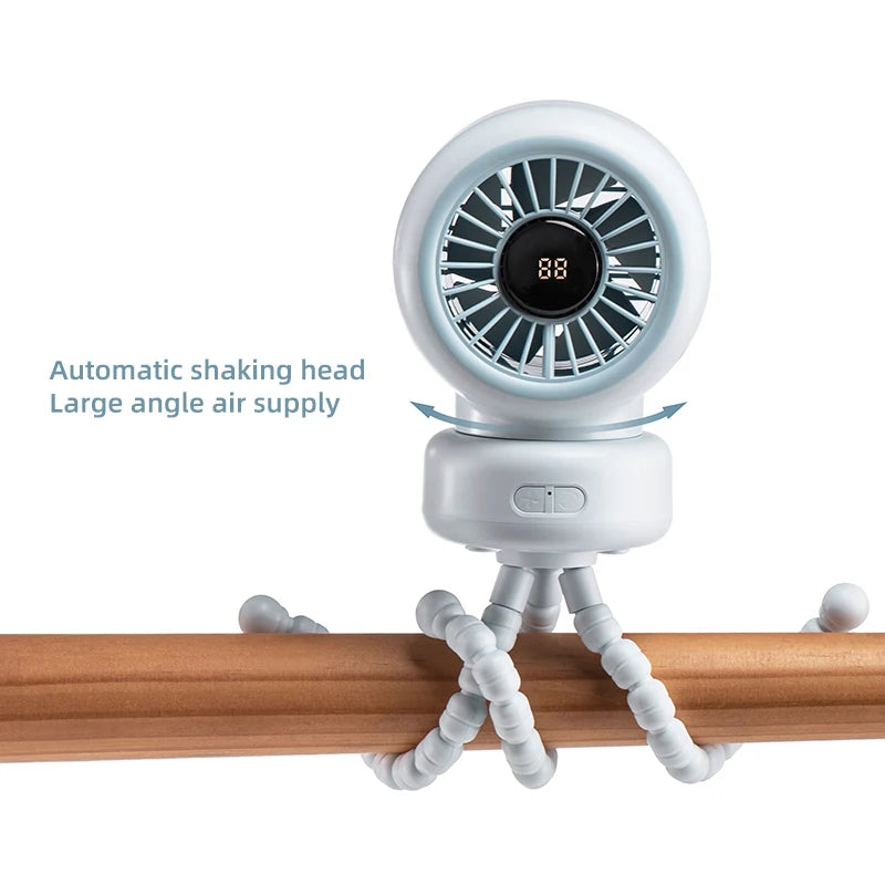 Portable Octopus Clip Fan – Rechargeable Mini Desktop Fan Portable Clip Fan SPOT
