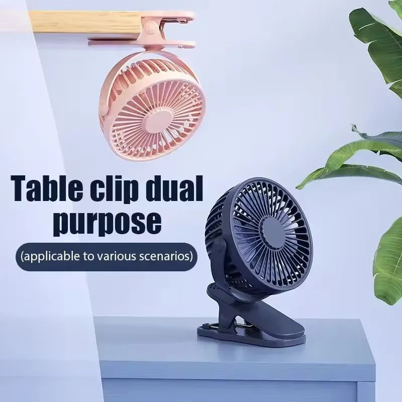 Rechargeable Clip Fan – 720° Rotatable Portable USB Fan Portable Clip Fan SPOT