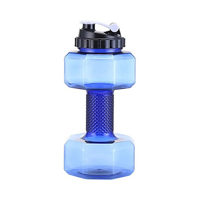 2.2L Dumbbell Water Bottle – Gym Sports Fitness Bottle Sports Water Bottle SPOT Blue