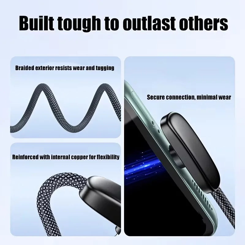 100W USB-C Fast Charging Cable – 90° Elbow Nylon Braided USB-C Charging Cable SPOT