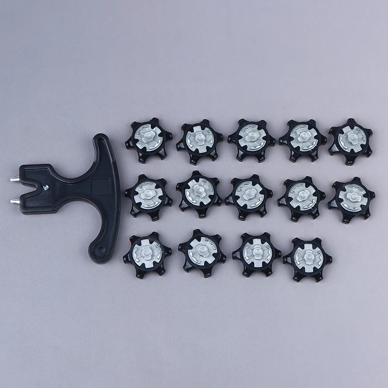 14-Pack Golf Shoe Replacement Spikes + Wrench – Quick-Twist TPR Golf Shoe Spikes SPOT