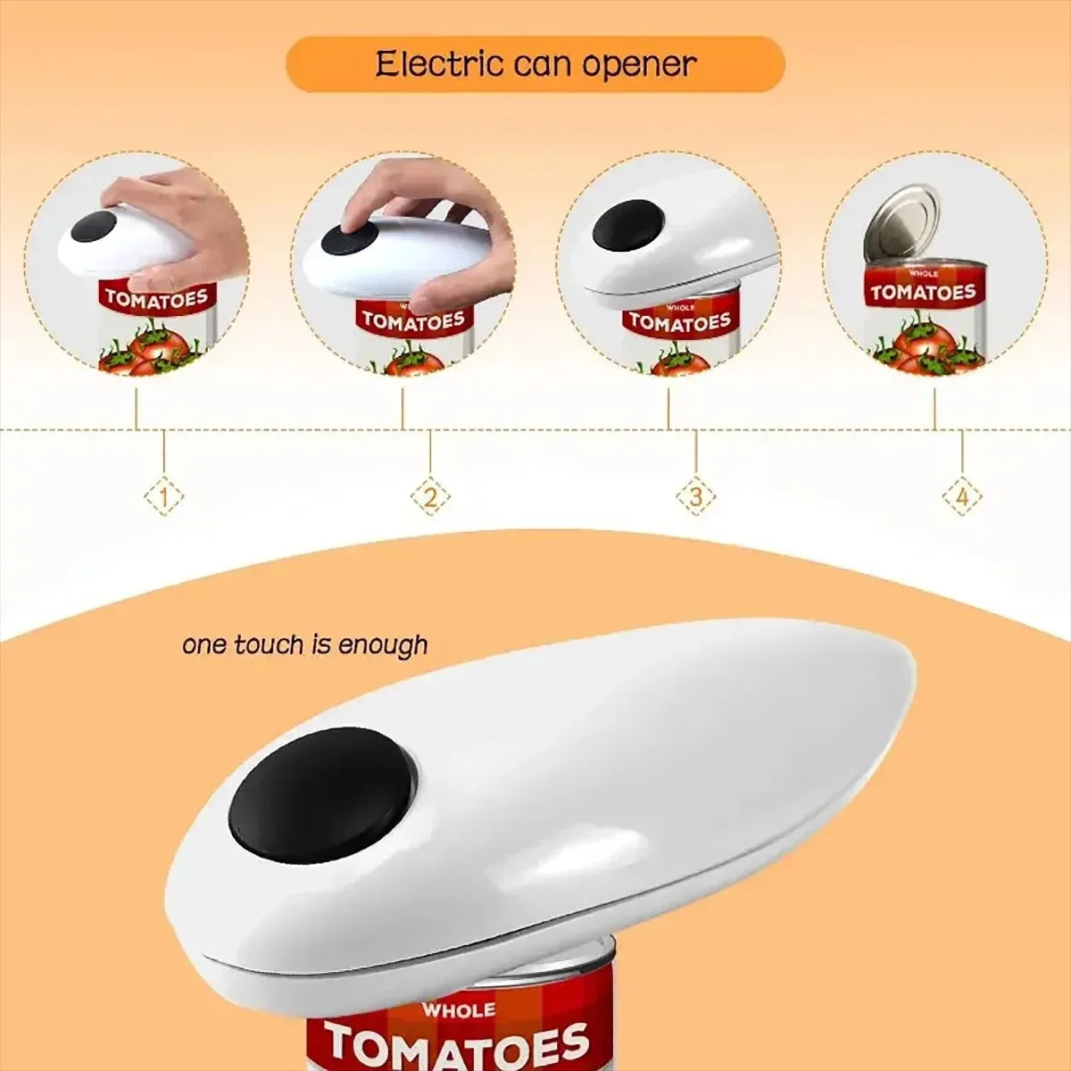NOCCLILI One-Touch Electric Can Opener – Automatic & Portable Electric Can Opener SPOT