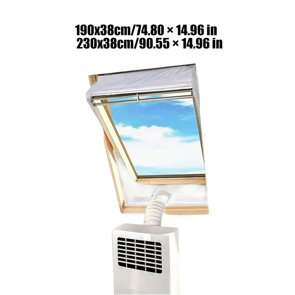 Portable AC Window Sealing Kit – No-Drill Casement Vent Cloth AC Window Seal Kit SPOT 230cmx2