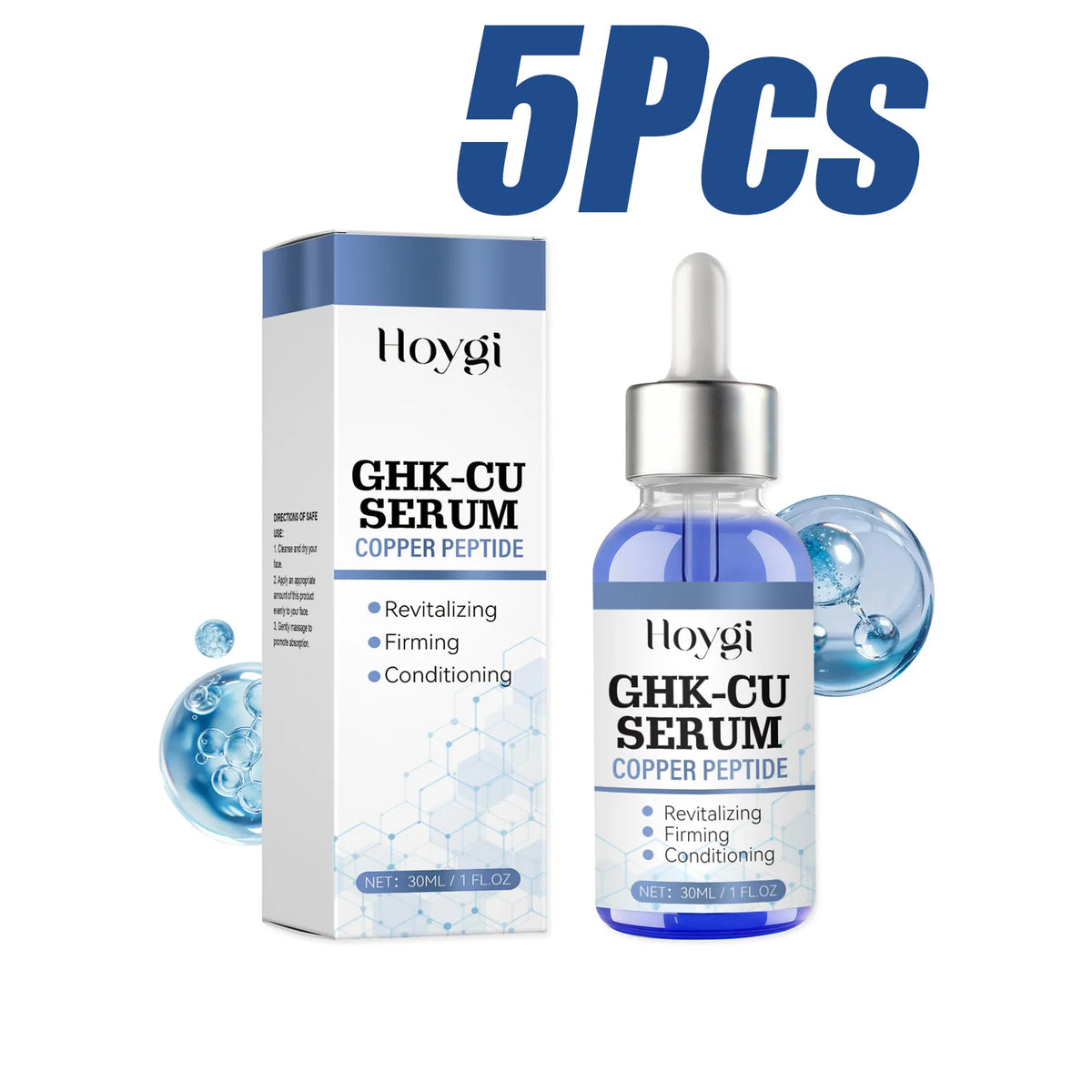 Hoygi Copper Peptide Face Serum – Firming & Hydrating Face Serum SPOT 5 x 30ml Boxed