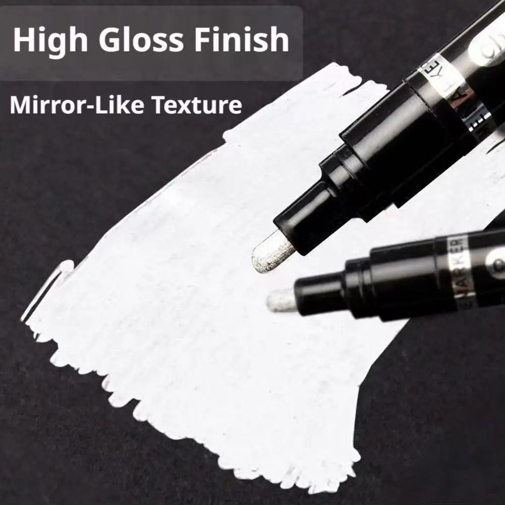 Chrome Mirror Paint Pen – Reflective Silver & Gold Marker Mirror Paint Marker SPOT