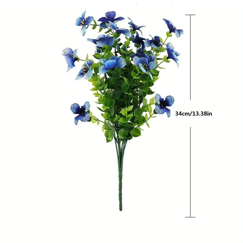 2-Pack UV-Protected 7-Head Violet Artificial Silk Flowers Artificial Silk Flowers SPOT