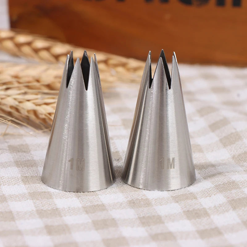 6-Tooth Stainless Steel Cake Piping Nozzle – Basketweave Tip Cake Decorating Tip SPOT