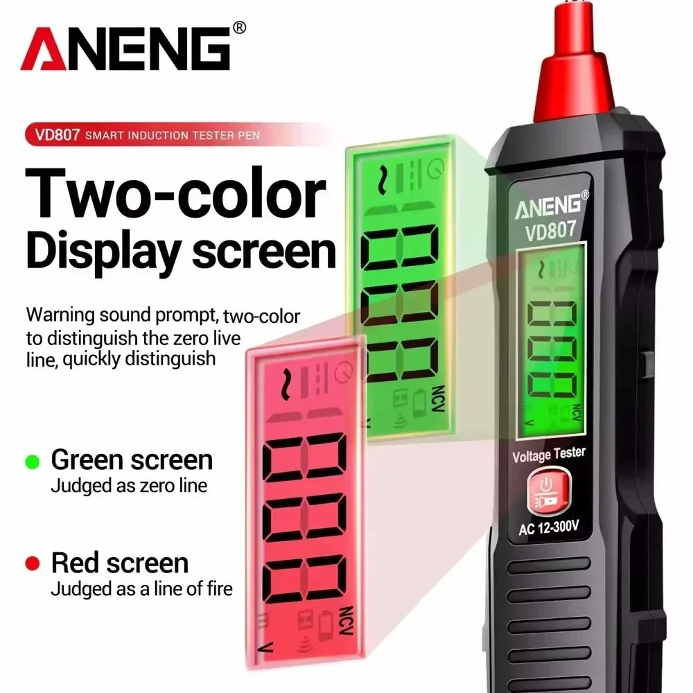 ANENG VD807 Non-Contact Voltage Tester Pen – NCV Wire Detector Voltage Tester Pen SPOT
