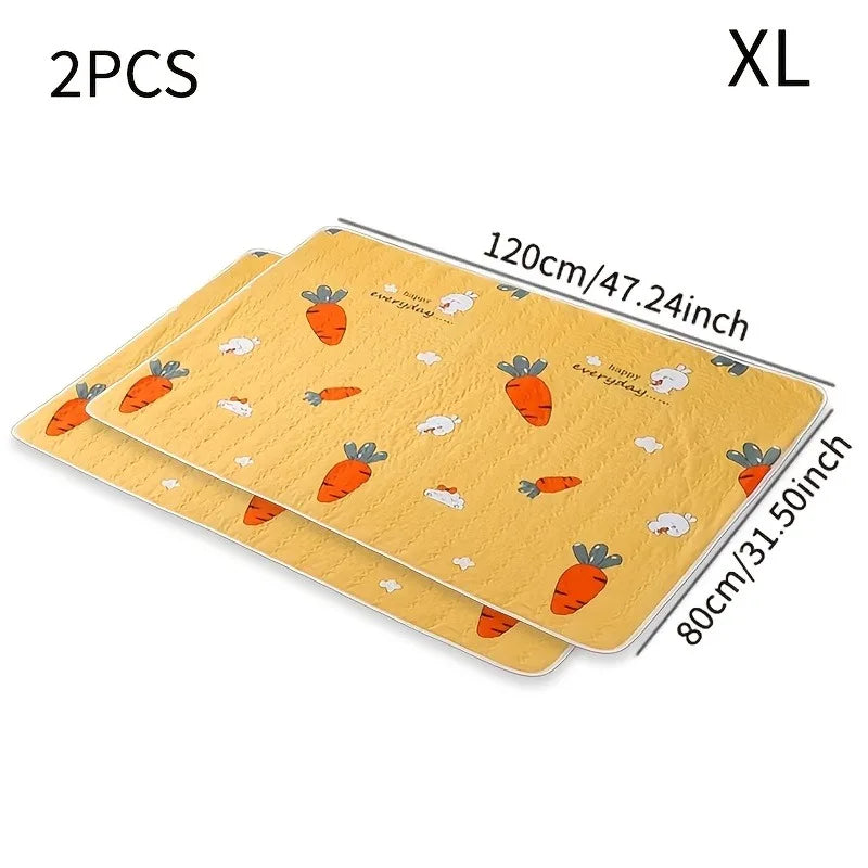 2-Pack Washable Reusable Pet Pee Pads – Dog & Cat Floor Mats Pet Training Pads SPOT 2PCS 80x120cm