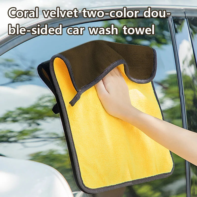 3-Piece Car Cleaning Set – Microfiber Mop, Towel & Sponge Car Cleaning Kit SPOT
