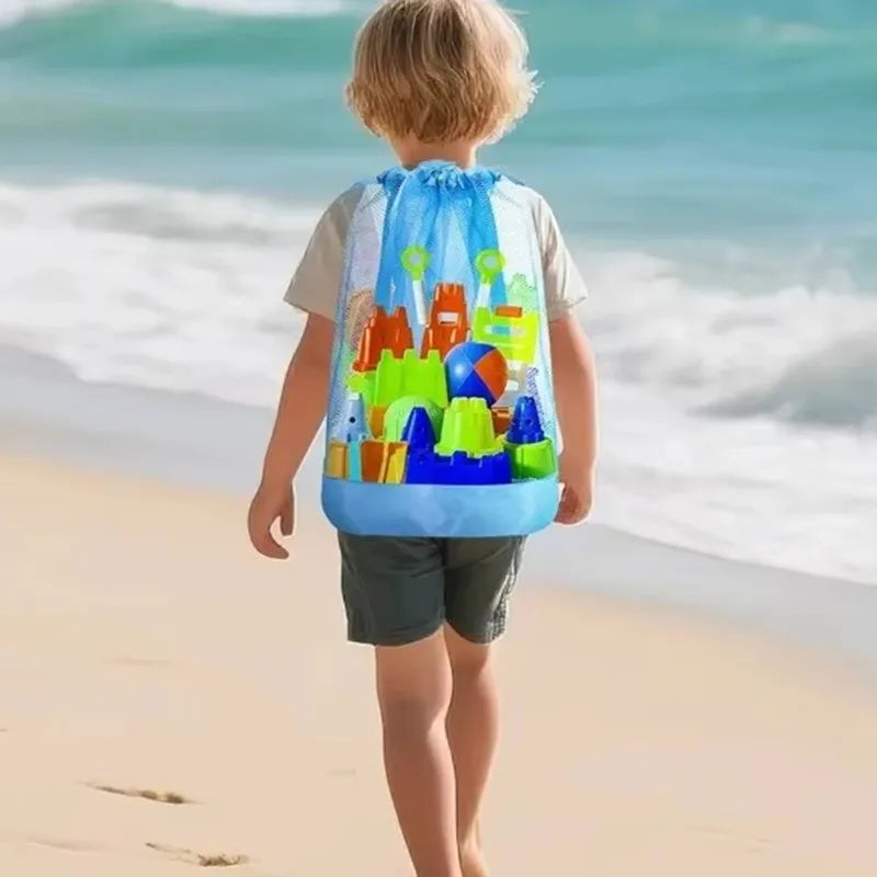 Mesh Beach Bag – Foldable Drawstring Toy & Gear Storage Tote Mesh Beach Tote SPOT