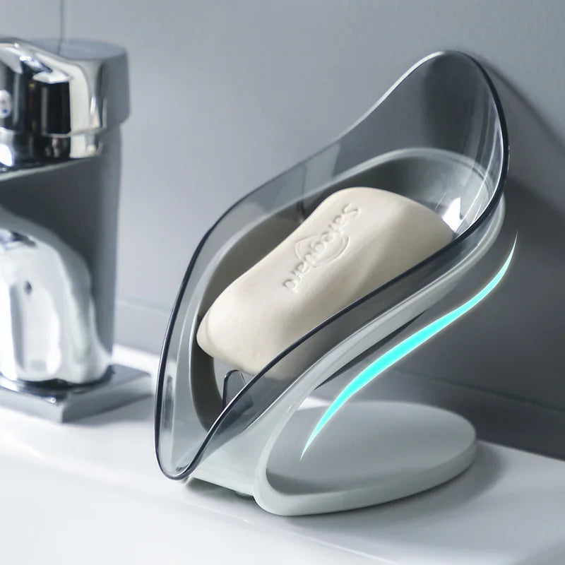 Leaf Shape Self-Draining Soap Dish – Non-Slip Holder Soap Dish SPOT