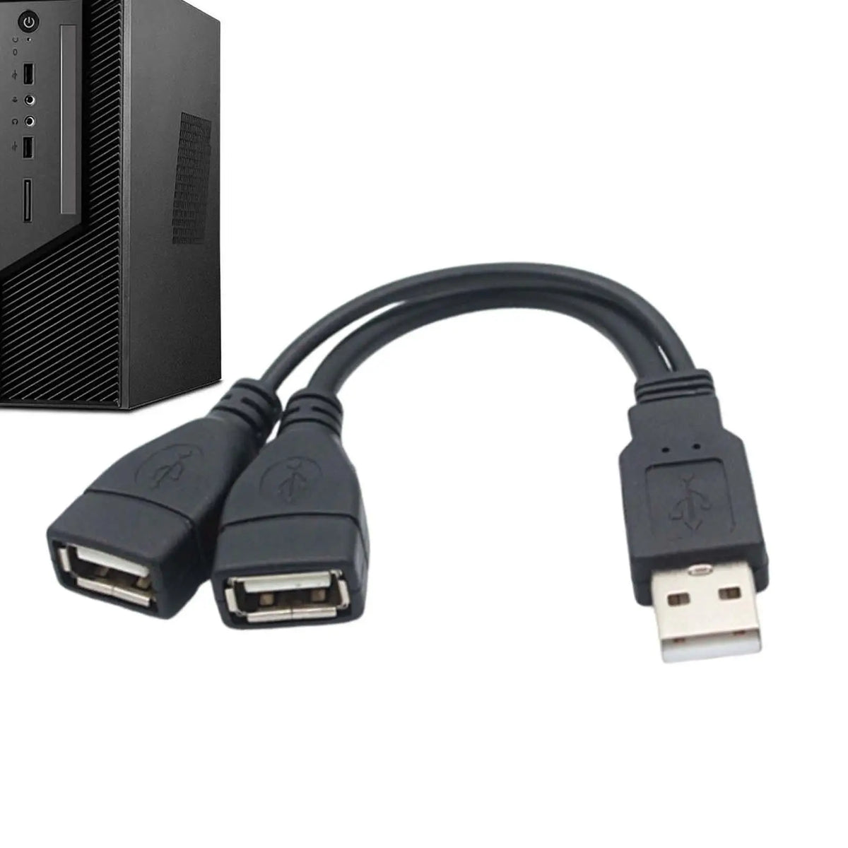 USB 2.0 Y Splitter Cable 1 Male to 2 Female | 30cm USB Splitter Cable SPOT