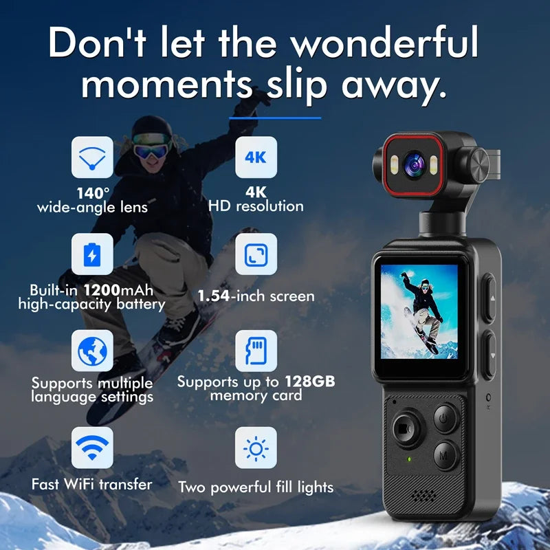 LZQLY Wireless HD Sports Camera – WiFi Hotspot Vlog Cam Action Sports Camera SPOT Default Title