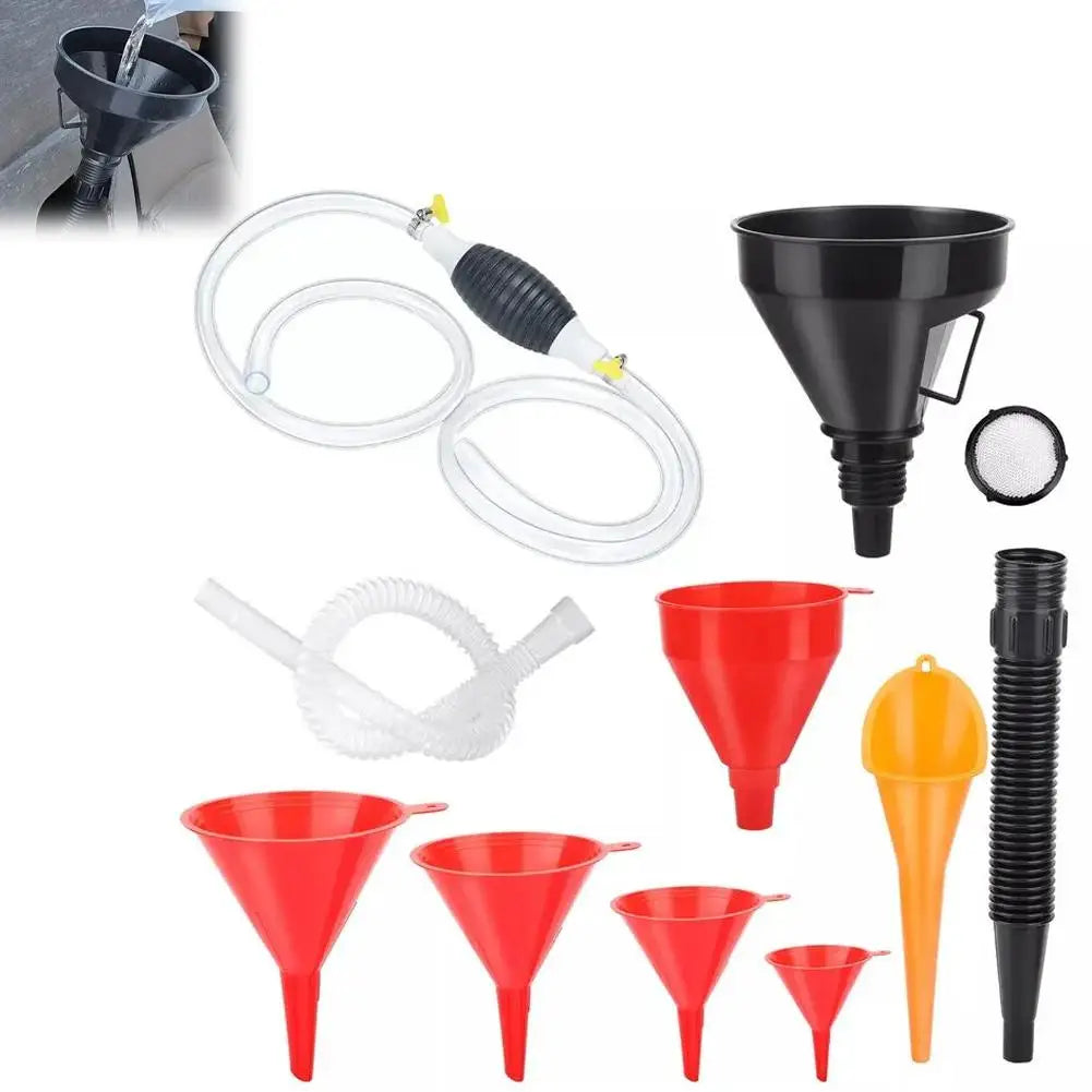 Universal Oil Funnel Set – Multi-Caliber Car & Motorcycle Kit Oil Funnel Set SPOT 1set